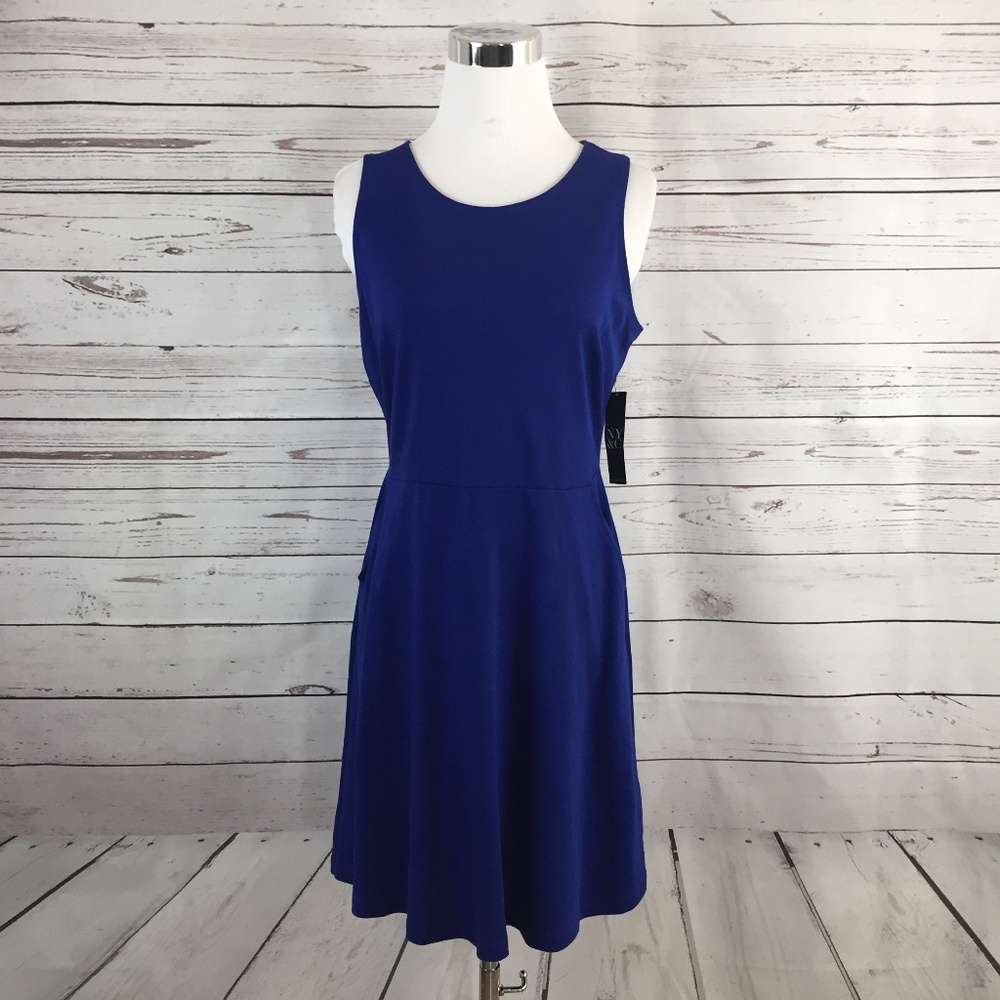 NY & CO. NWT Fit & Flare Cobalt Blue Sleeveless